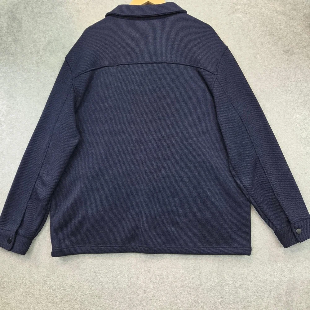 GEORGE Cabincore Fleece Lined Waffle Knit Dadcore Shacket Shirt Jacket Mens 2XL